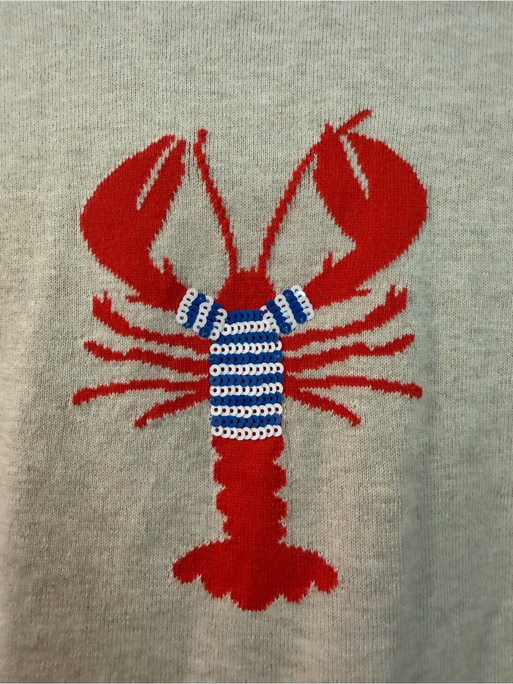 J. Crew Factory Lobster Teddie Sweater - Size M - Picture 3 of 6
